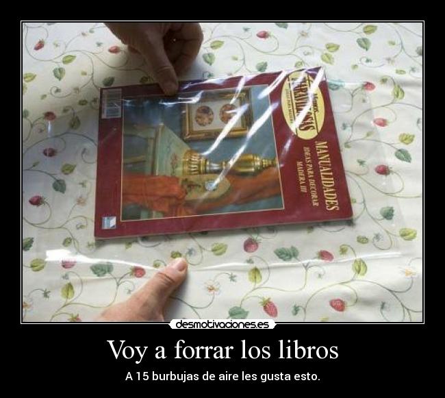 Voy a forrar los libros - A 15 burbujas de aire les gusta esto.