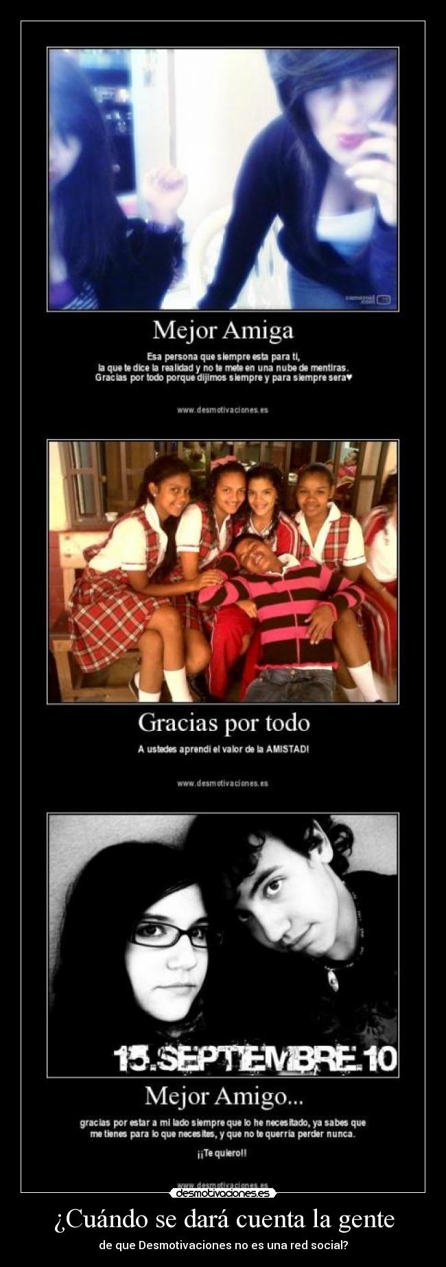 ¿Cuándo se dará cuenta la gente - de que Desmotivaciones no es una red social?