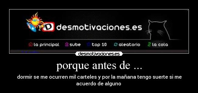 porque antes de ... - 