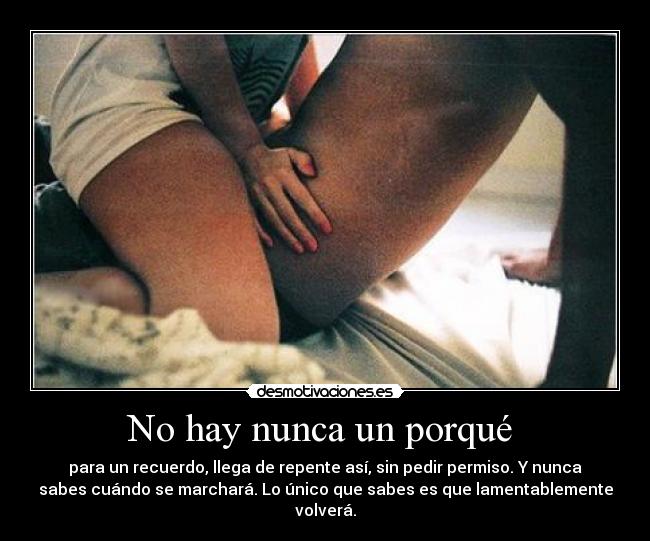 No hay nunca un porqué  - 