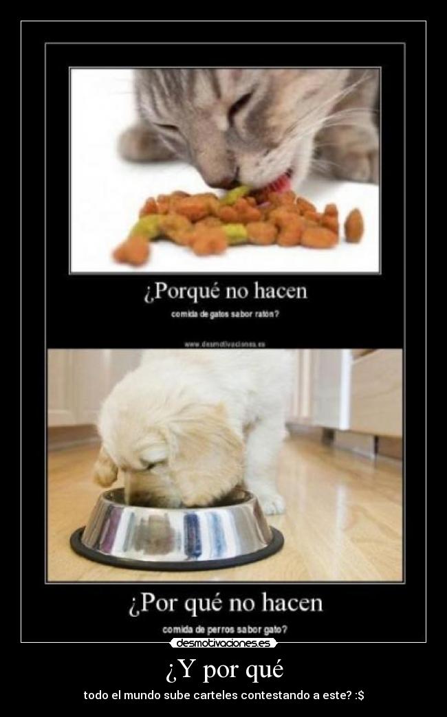 ¿Y por qué - todo el mundo sube carteles contestando a este? :$