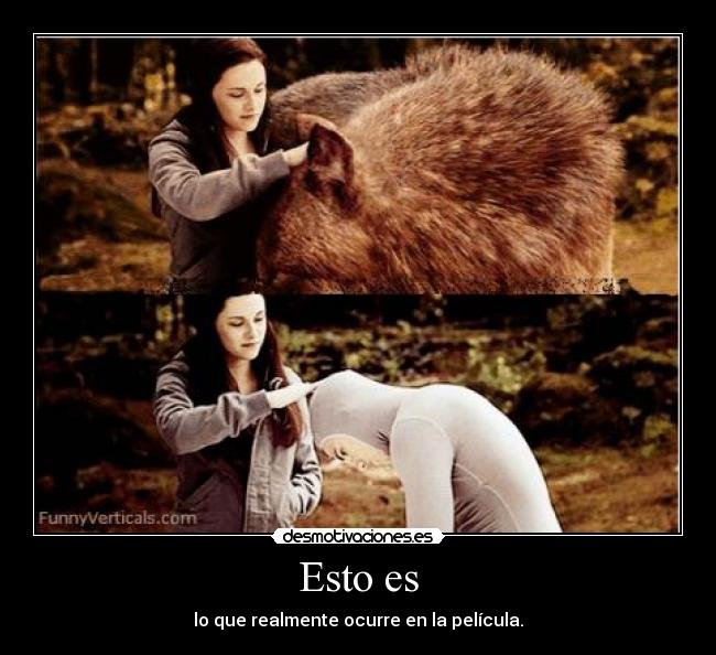 Esto es - lo que realmente ocurre en la película.