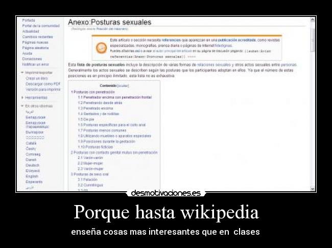 Porque hasta wikipedia - enseña cosas mas interesantes que en clases