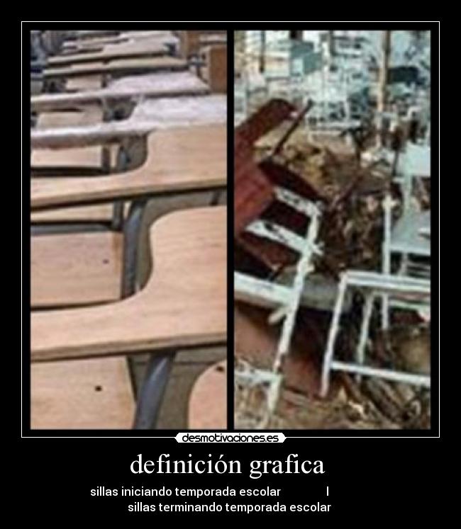 definición grafica - sillas iniciando temporada escolar l
sillas terminando temporada escolar