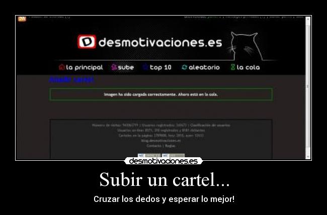 Subir un cartel... - 