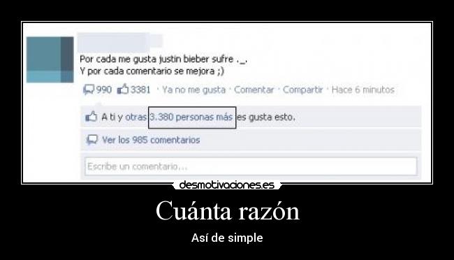 Cuánta razón - Así de simple
