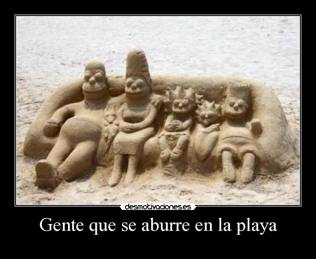 Gente que se aburre en la playa - 