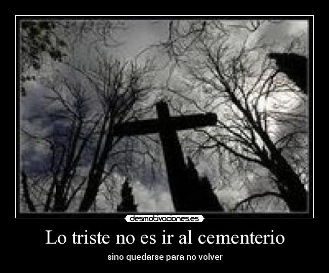 Lo triste no es ir al cementerio - 