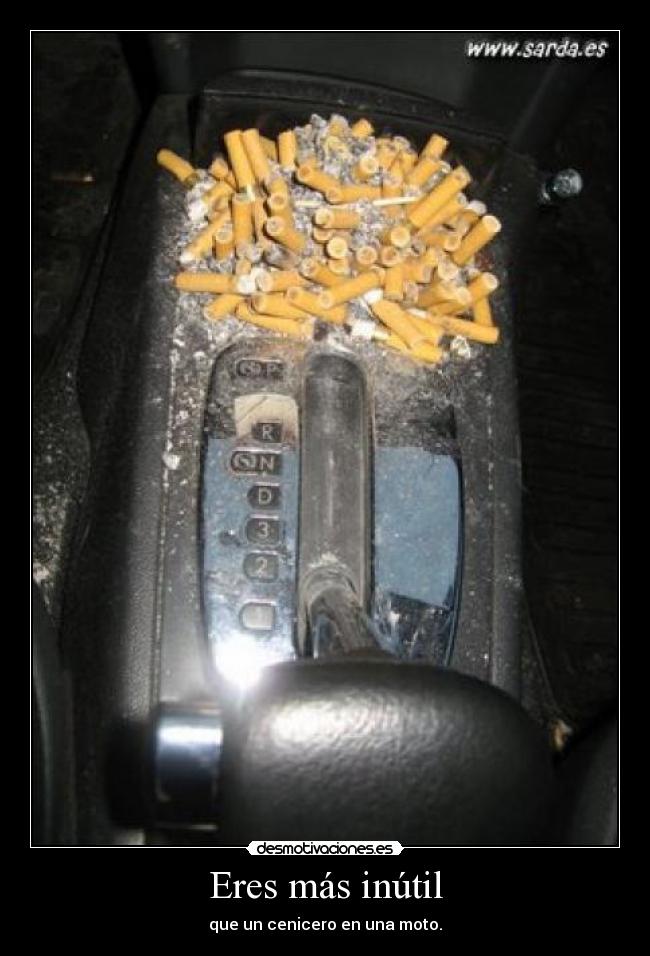 carteles cenicero moto desmotivaciones