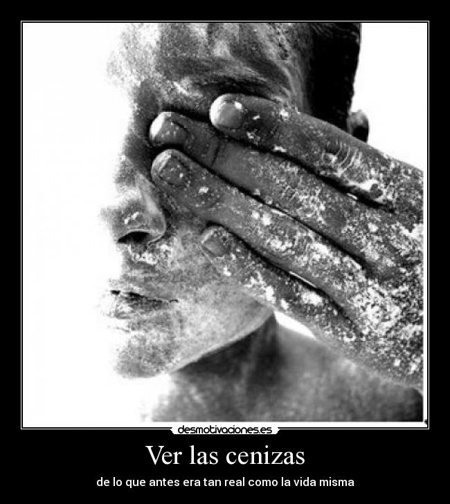 Ver las cenizas - de lo que antes era tan real como la vida misma