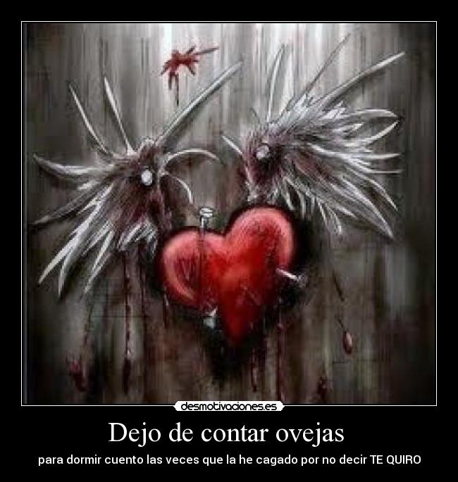 Dejo de contar ovejas - para dormir cuento las veces que la he cagado por no decir TE QUIRO