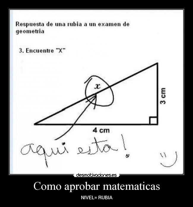 Como aprobar matematicas - NIVEL= RUBIA