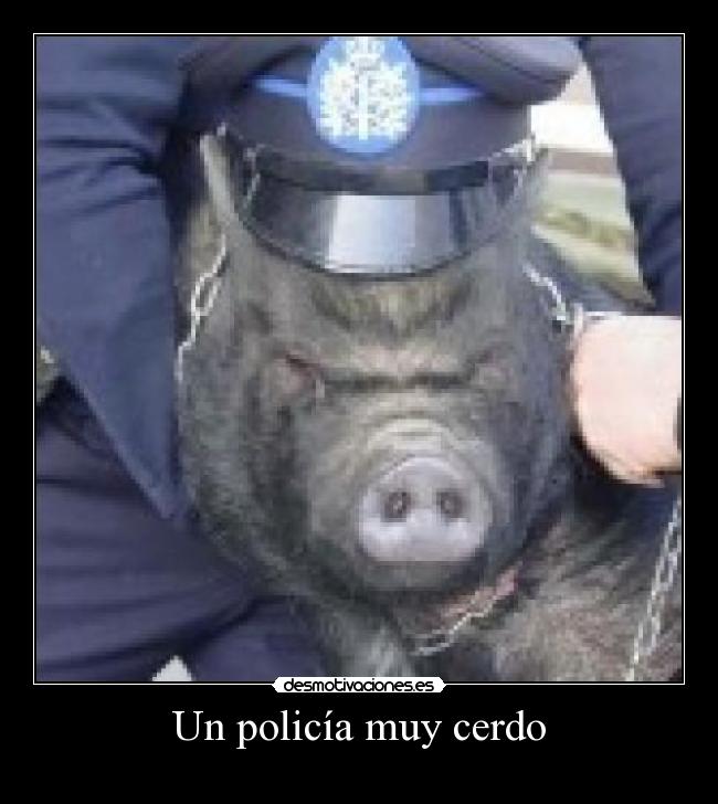 Un policía muy cerdo -