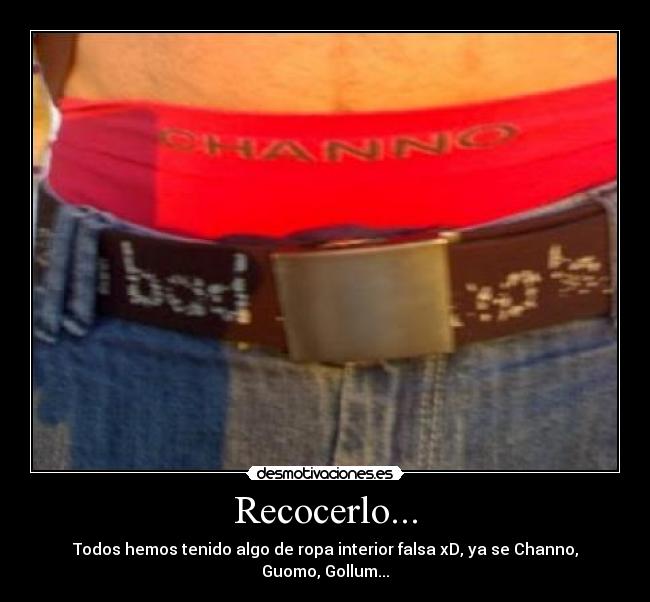 Recocerlo... -