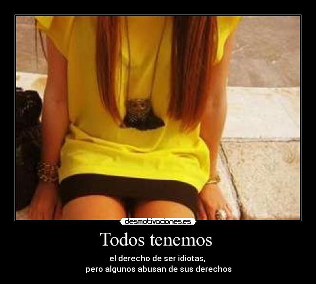 Todos tenemos - el derecho de ser idiotas,
pero algunos abusan de sus derechos