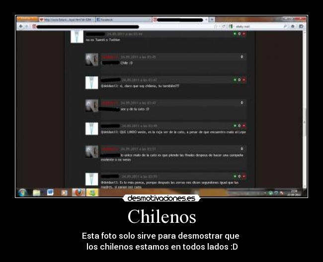 Chilenos - Esta foto solo sirve para desmostrar que 
los chilenos estamos en todos lados :D