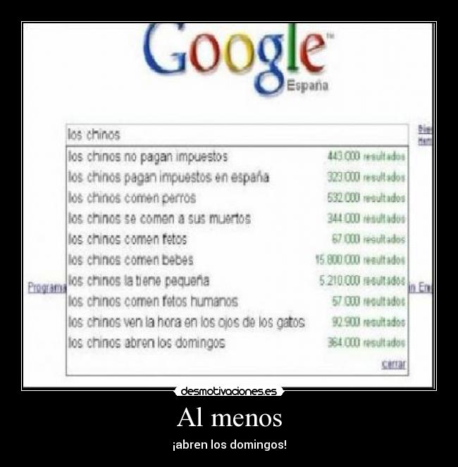 Al menos - ¡abren los domingos!