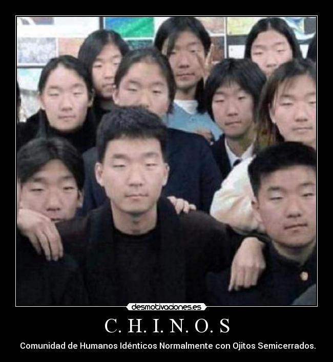 C. H. I. N. O. S -  Comunidad de Humanos Idénticos Normalmente con Ojitos Semicerrados.