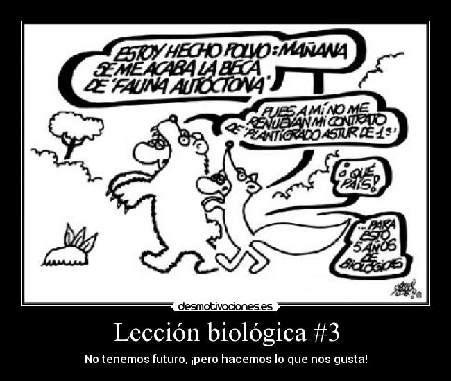 carteles biologos desmotivaciones