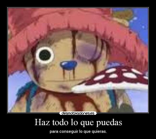 carteles one piece chopper con seta que cree que salvara doctor realidad venenosa desmotivaciones