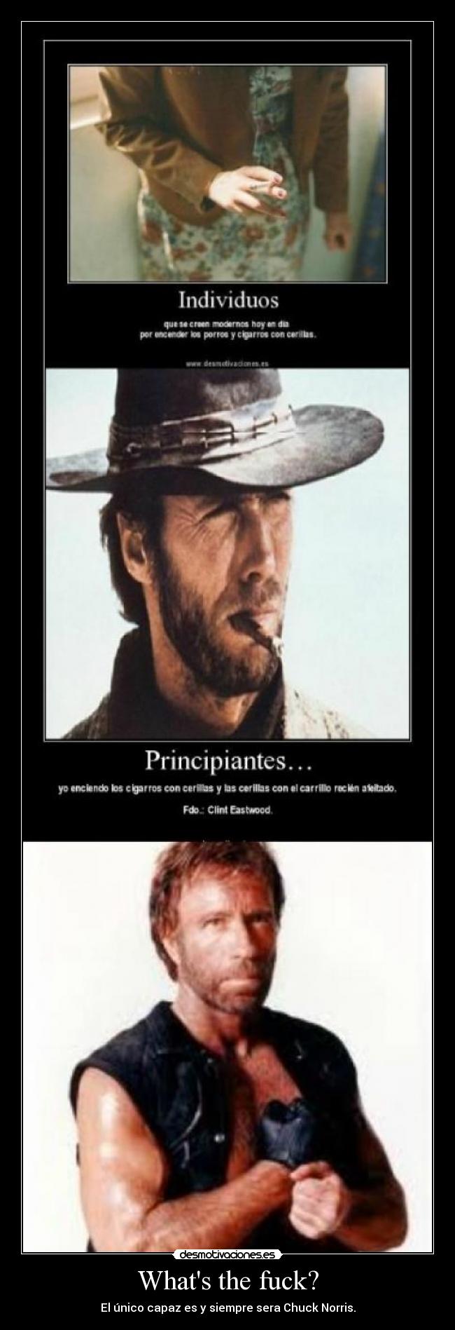 Whats the fuck? - El único capaz es y siempre sera Chuck Norris.