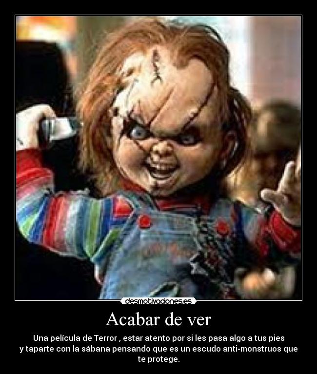 carteles miedo chucky desmotivaciones