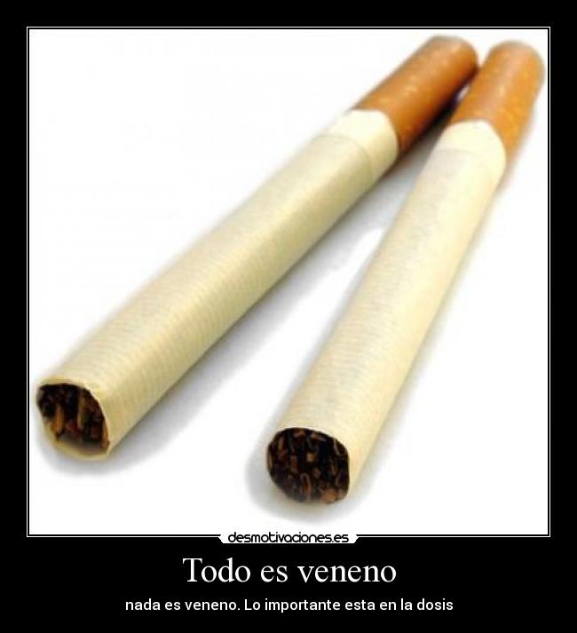Todo es veneno - nada es veneno. Lo importante esta en la dosis