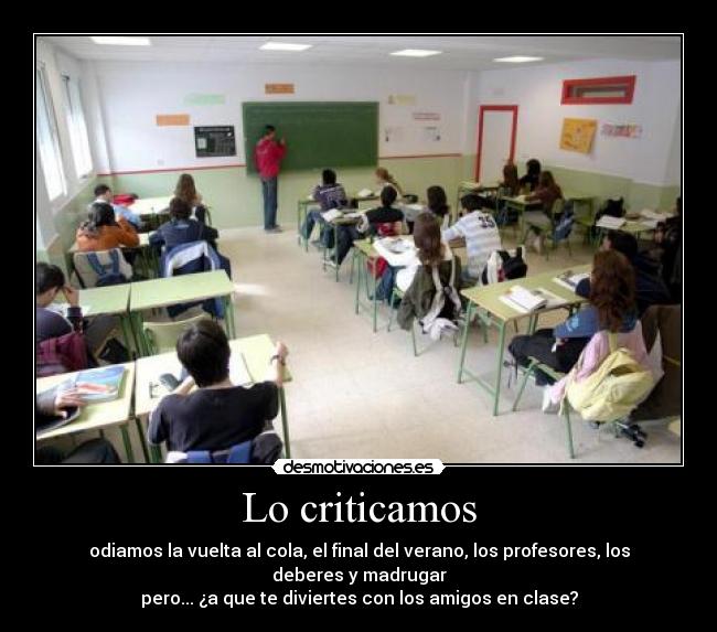 Lo criticamos -