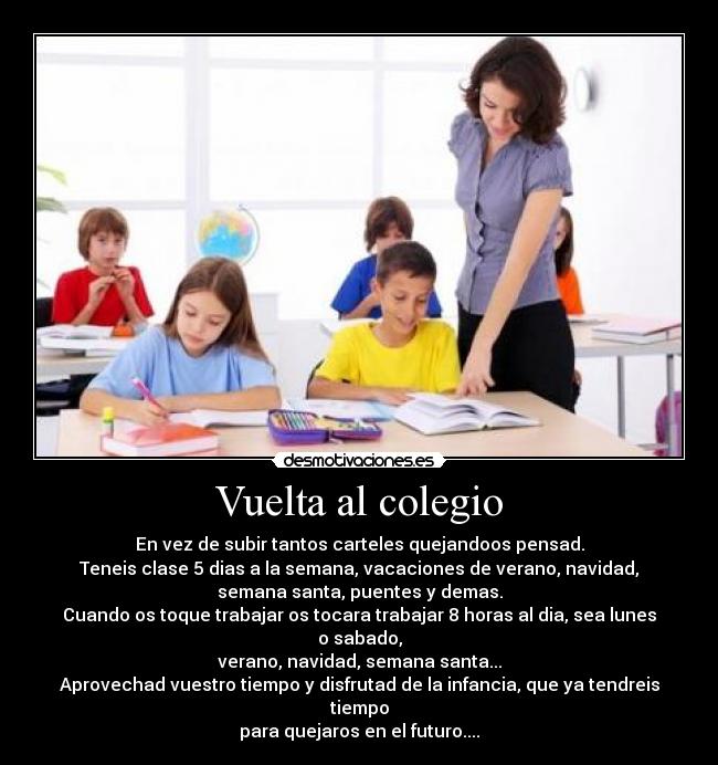 Vuelta al colegio -