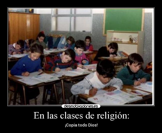 carteles religion las clases desmotivaciones