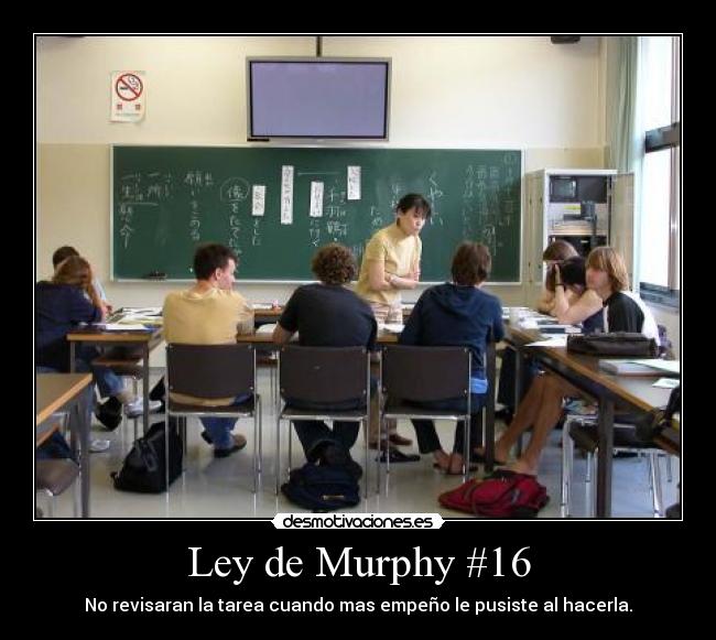 carteles ley de murphy dice desmotivaciones