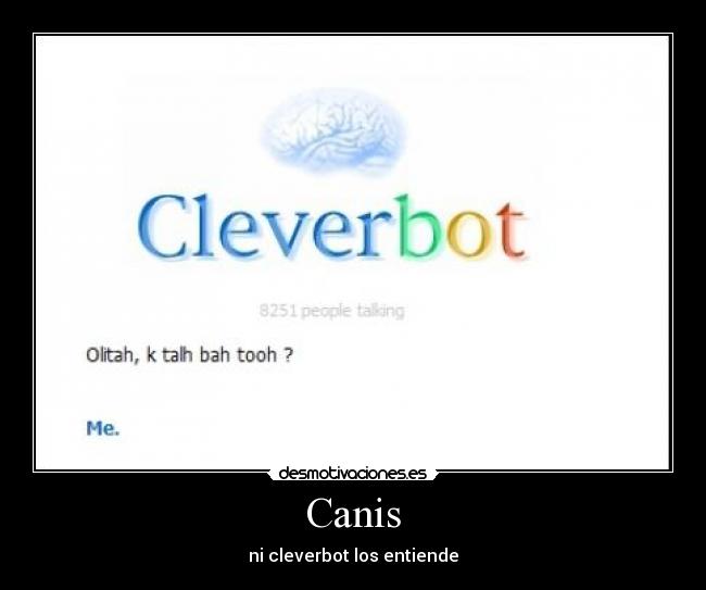 Canis - ni cleverbot los entiende