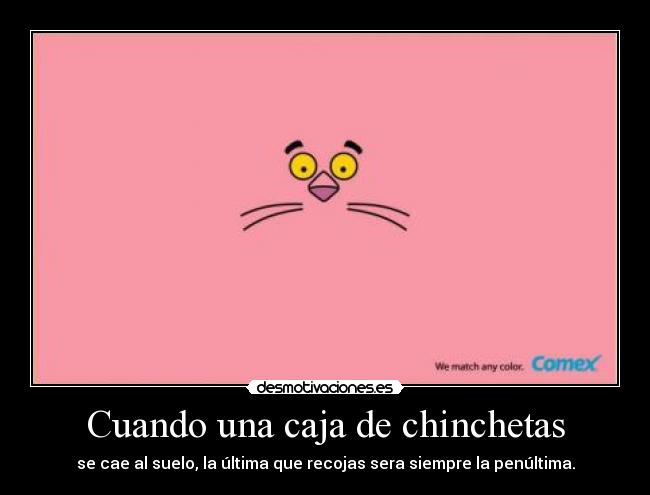 Cuando una caja de chinchetas -