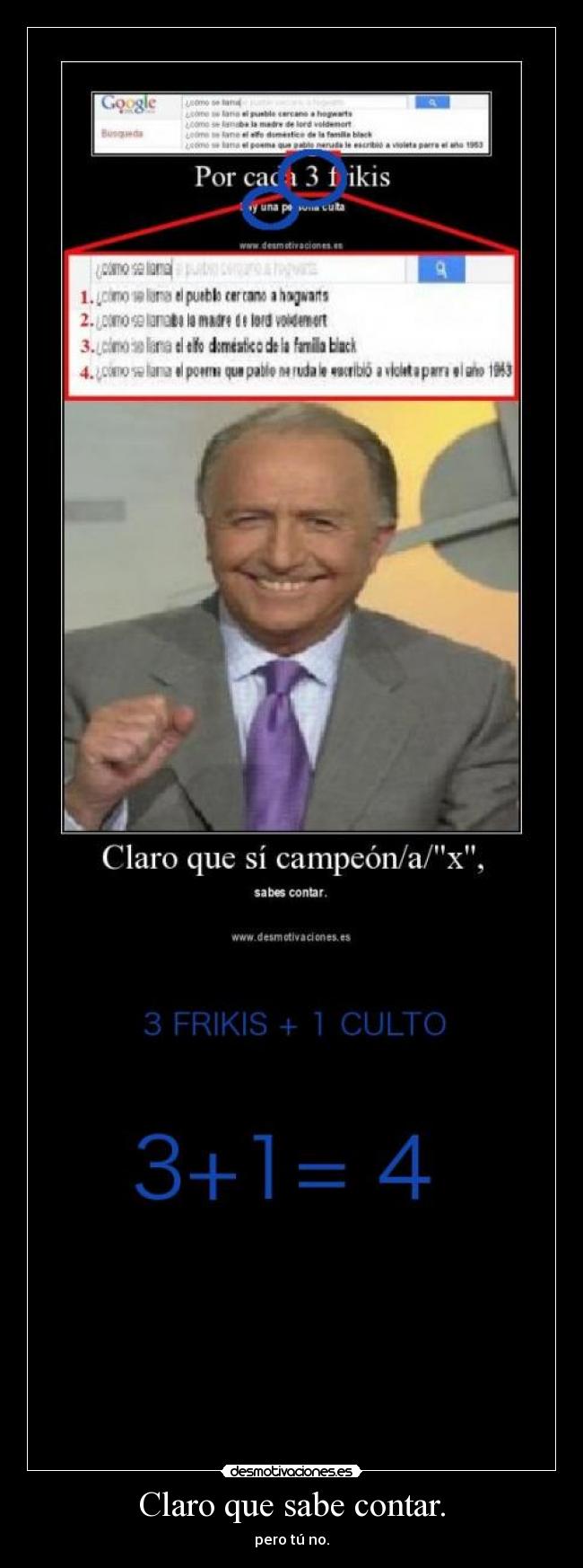 Claro que sabe contar. - 