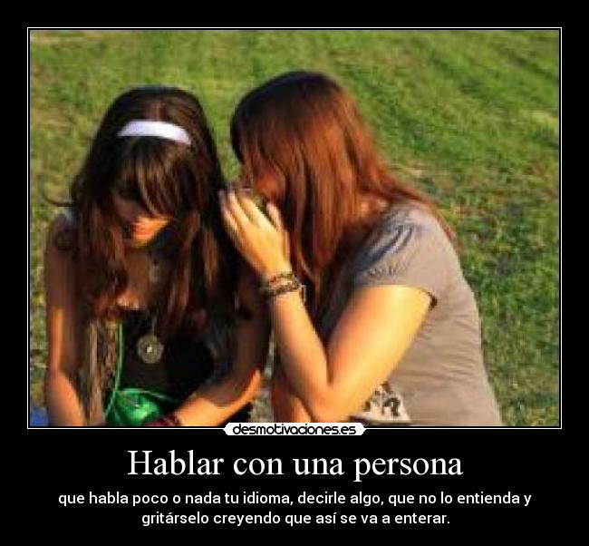 Hablar con una persona - 