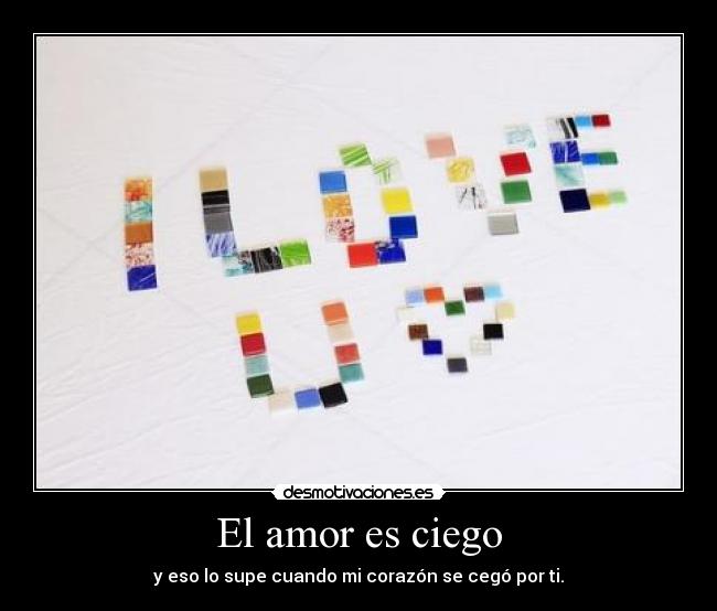 El amor es ciego -