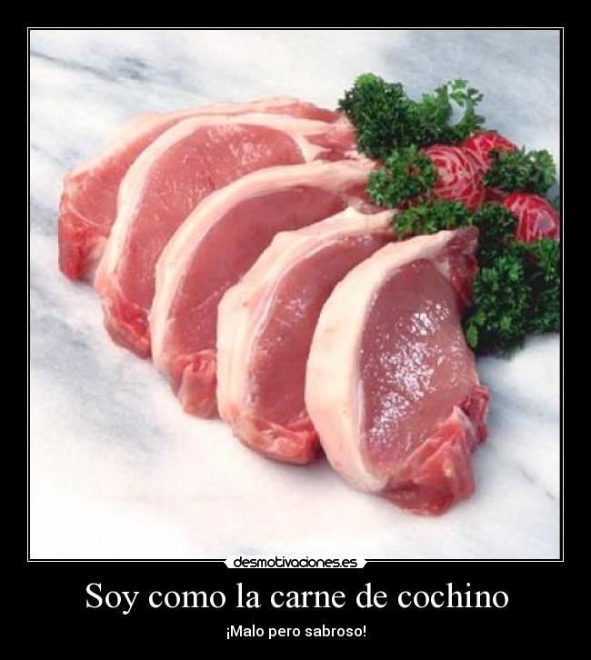 Soy como la carne de cochino - ¡Malo pero sabroso!