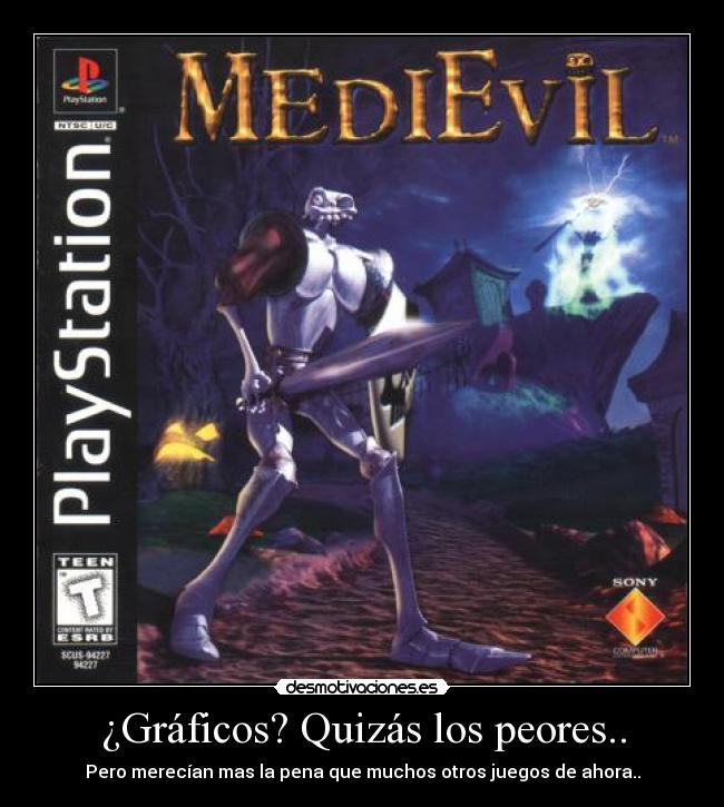 carteles medievil playstation ps1 torse clasico desmotivaciones