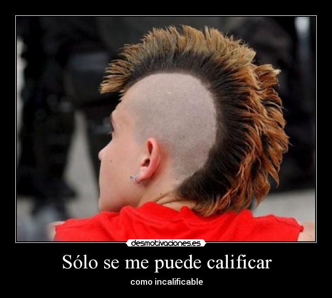 Sólo se me puede calificar - como incalificable