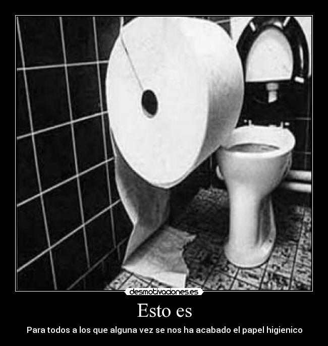 Esto es - Para todos a los que alguna vez se nos ha acabado el papel higienico