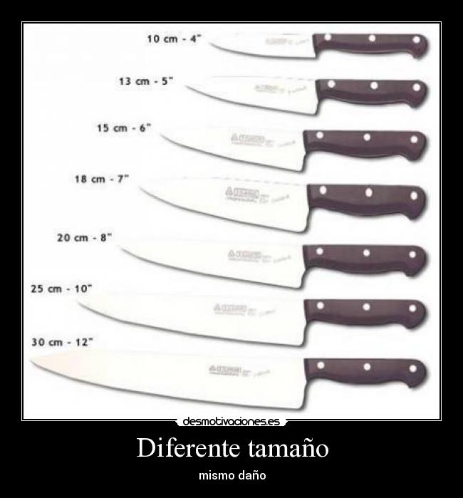 Diferente tamaño -