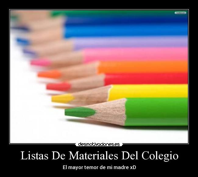 Listas De Materiales Del Colegio - 