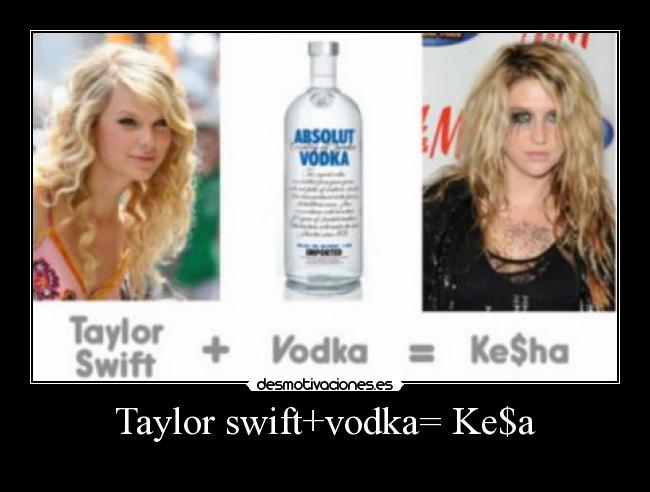 Taylor swift+vodka= Ke$a -