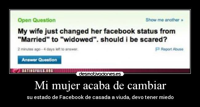 Mi mujer acaba de cambiar - 