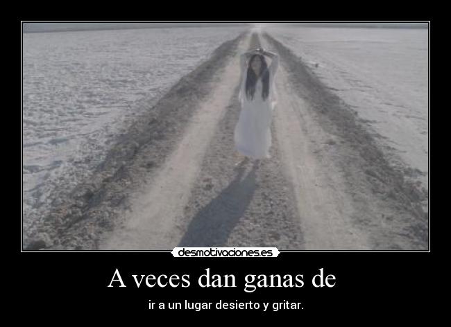 carteles desierto gritar ganas desmotivaciones