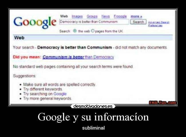 Google y su informacíon -