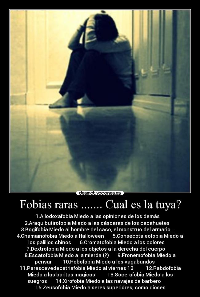 Fobias raras ....... Cual es la tuya? | Desmotivaciones