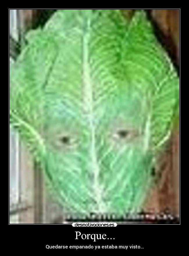 Porque... - Quedarse empanado ya estaba muy visto...