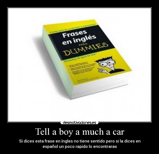 Tell a boy a much a car - 