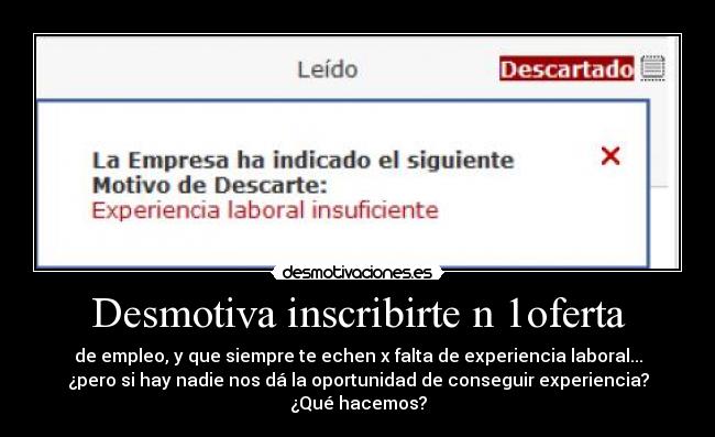 Desmotiva inscribirte n 1oferta -
